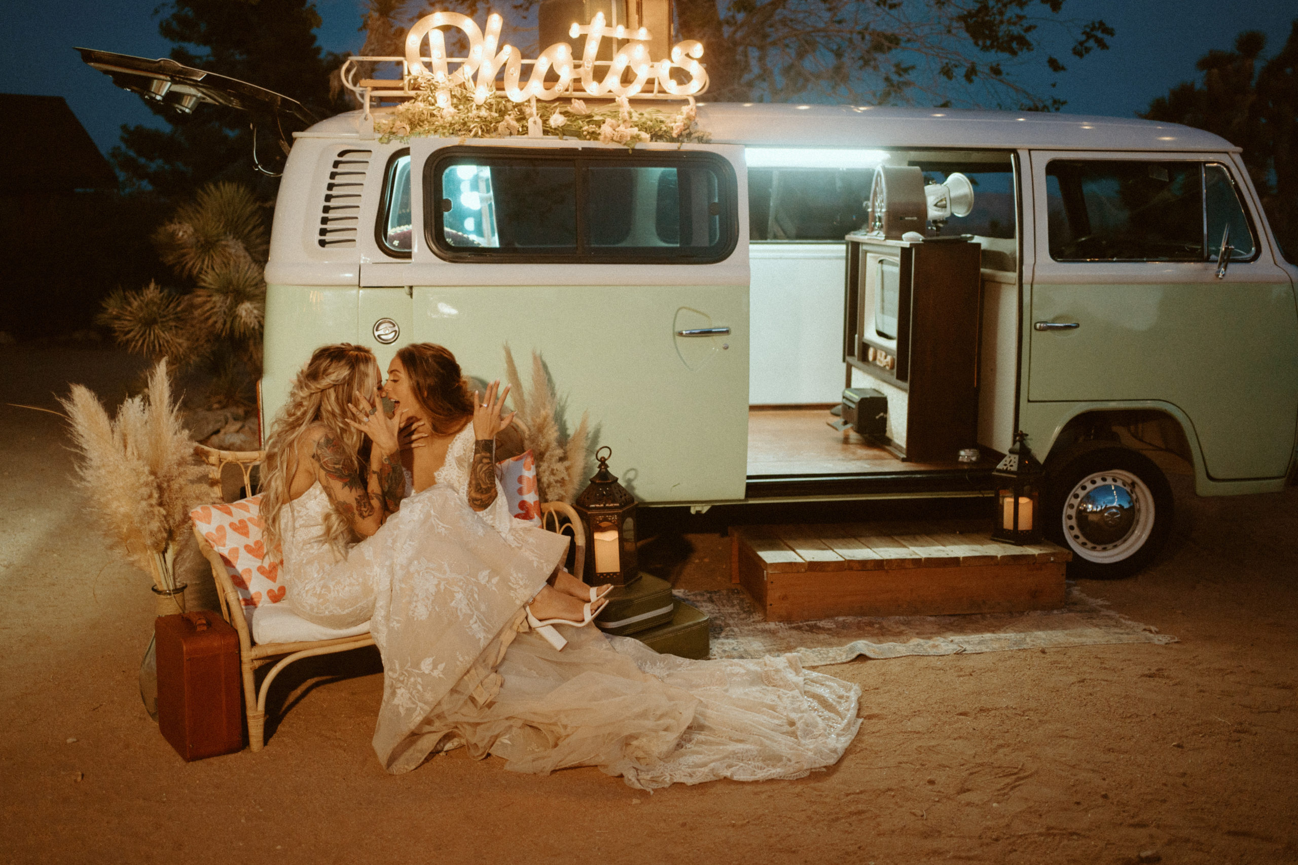 Bridal Photos with Photo Booth Bus 