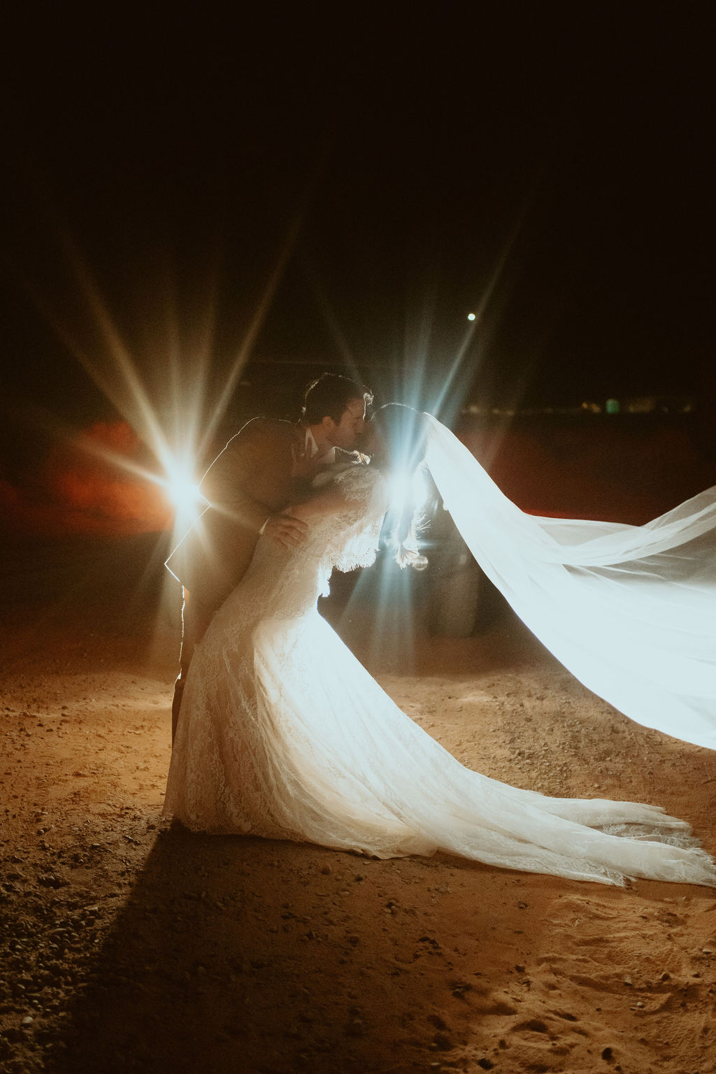 Couples Bridal Car Headlight Photography 