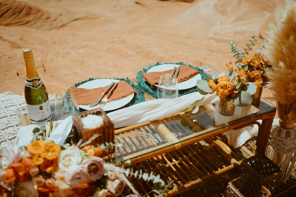 Turquoise and Terracotta Elopement Design 