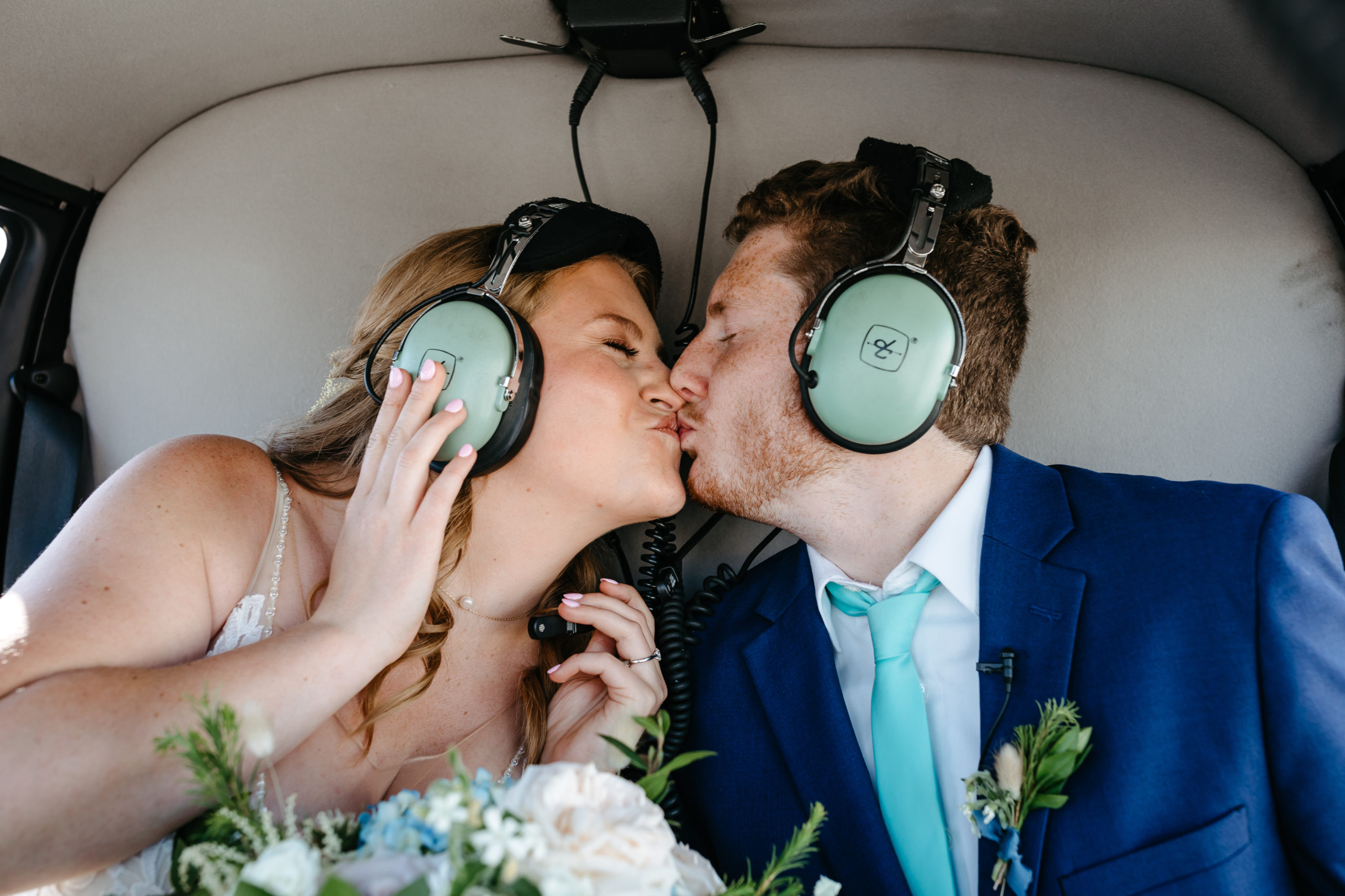 Couple Photography in Helicopter 