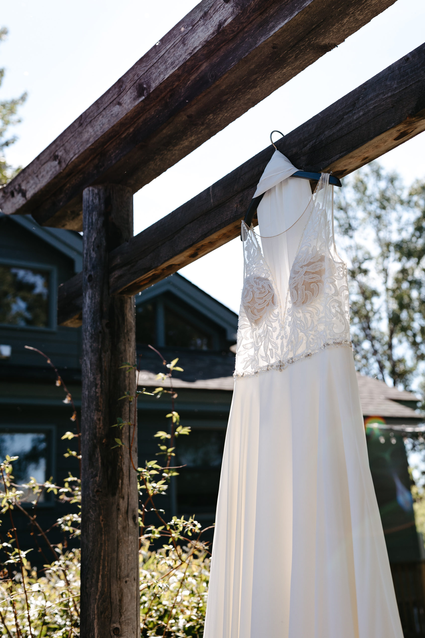 Bridal Dress Photography at Alaska Cabin 