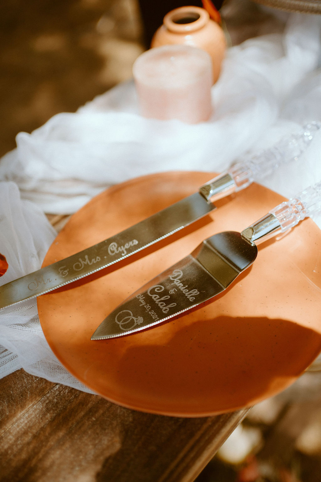 customized wedding cake cutting utensils 