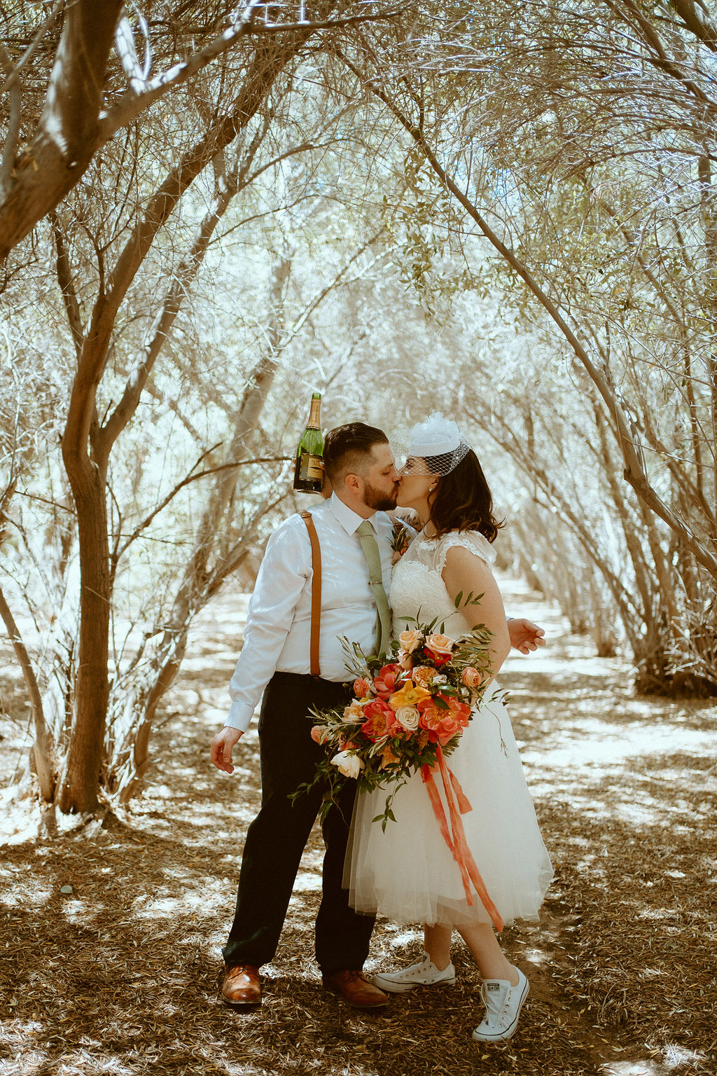 Bridal photography in olive grove 