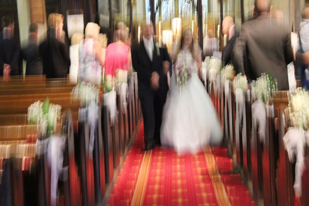 blurry wedding photo