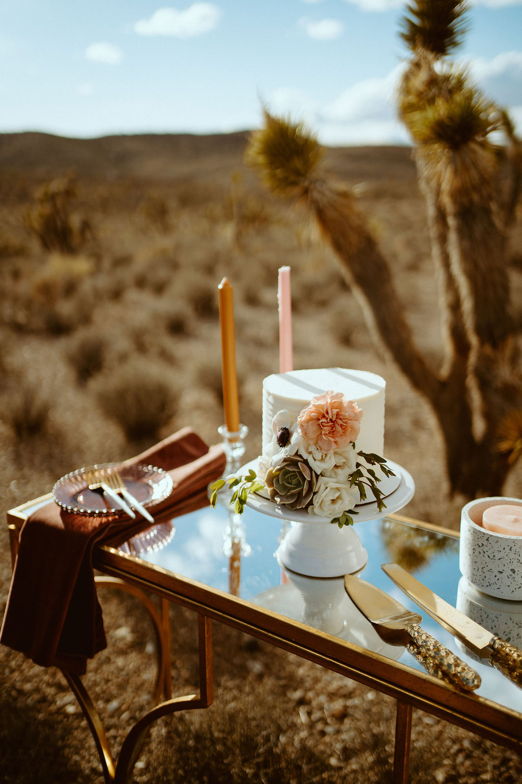 Desert Cake Table in Kyle Canyon 