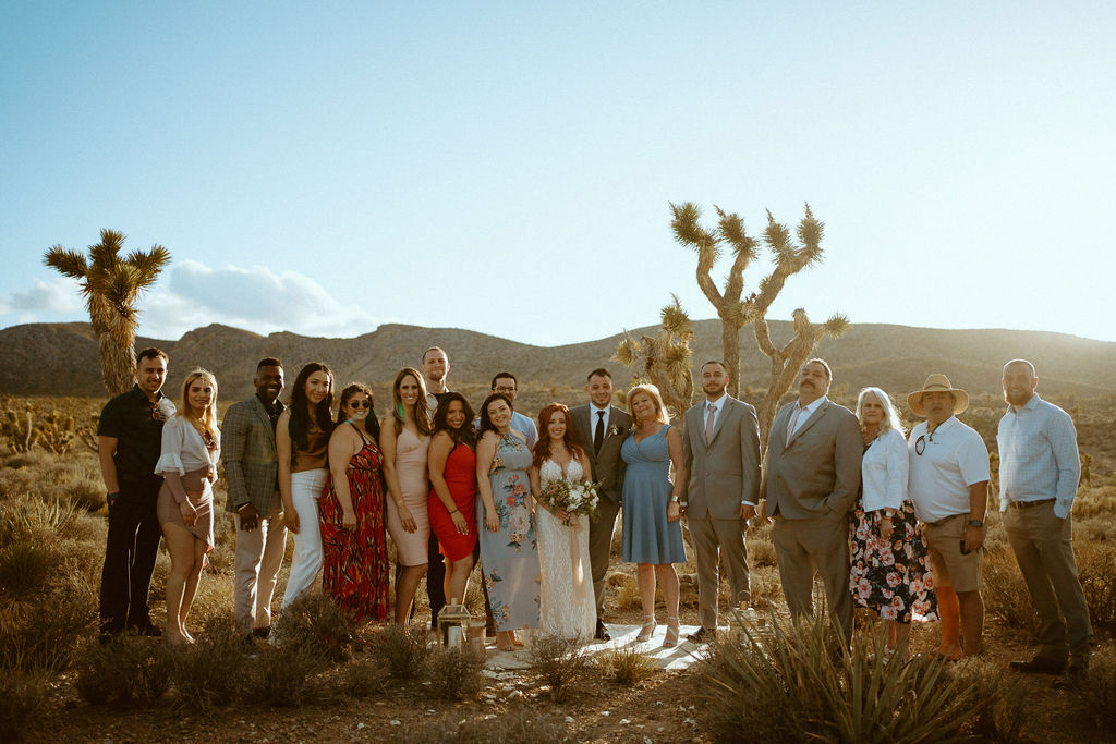 Group together in Las Vegas Elopement 