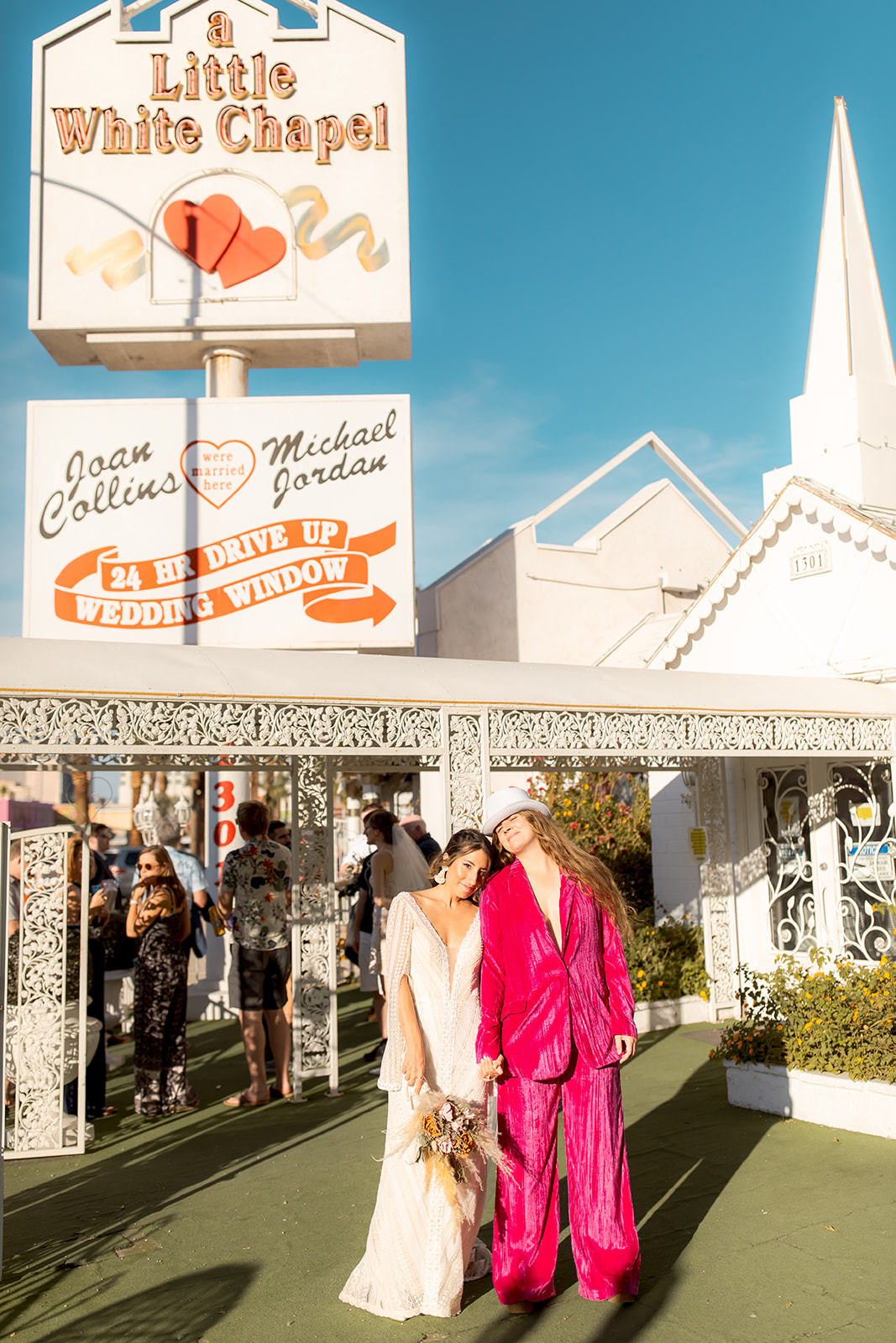 Bride with Maid of Honor in Las Vegas 