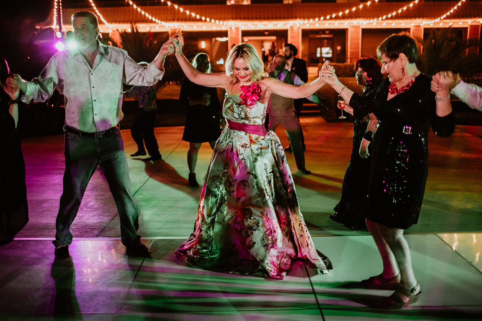 Guests Dancing during Wedding Reception 