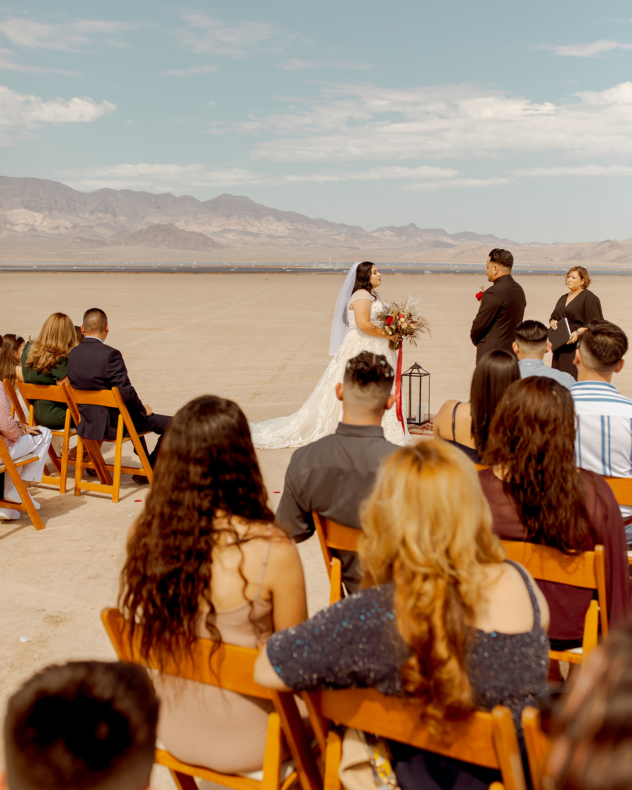 Couple getting Eloped at Dry Lake Bed in Las Vegas 