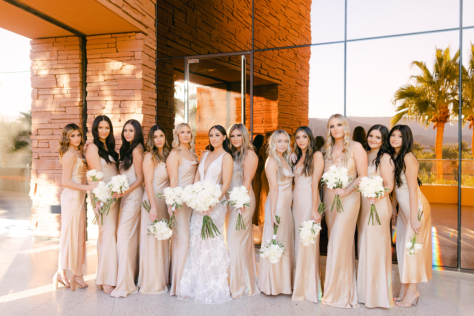 Wedding party inspiration for Red Rock Casino Timeless Modern Wedding 