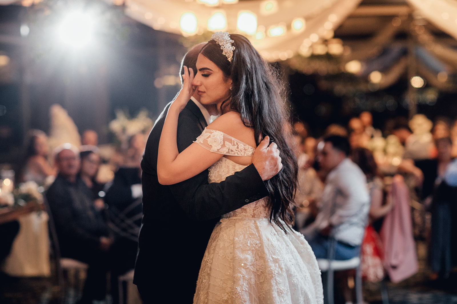 Father-Daughter Dance during Wedding Reception 
