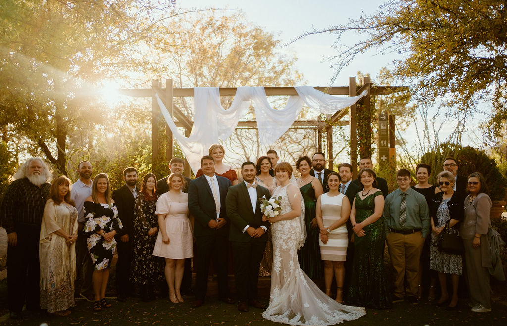 Group photo for Springs Preserve Greenery Elopement