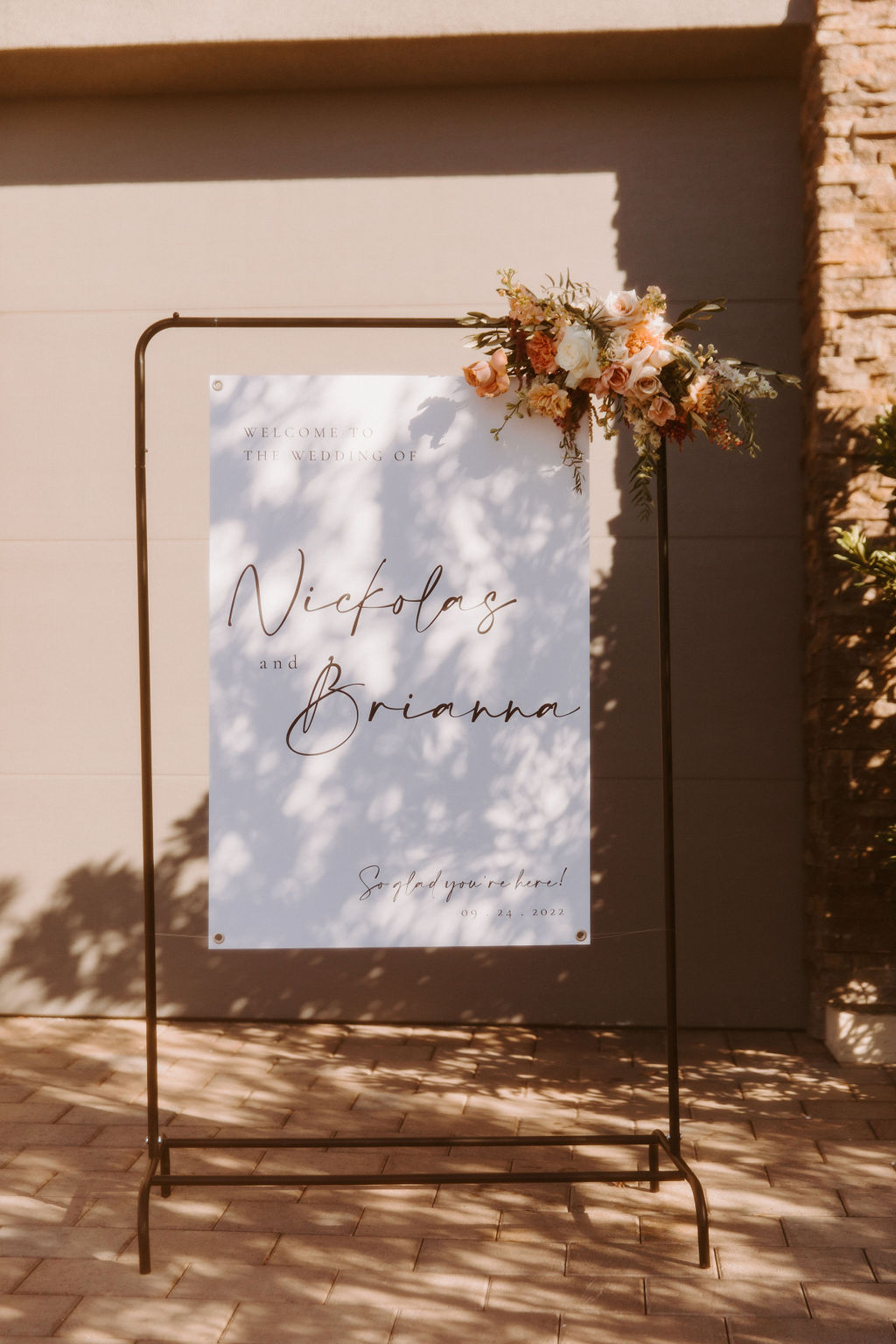 Signage for Backyard Wedding Reception 