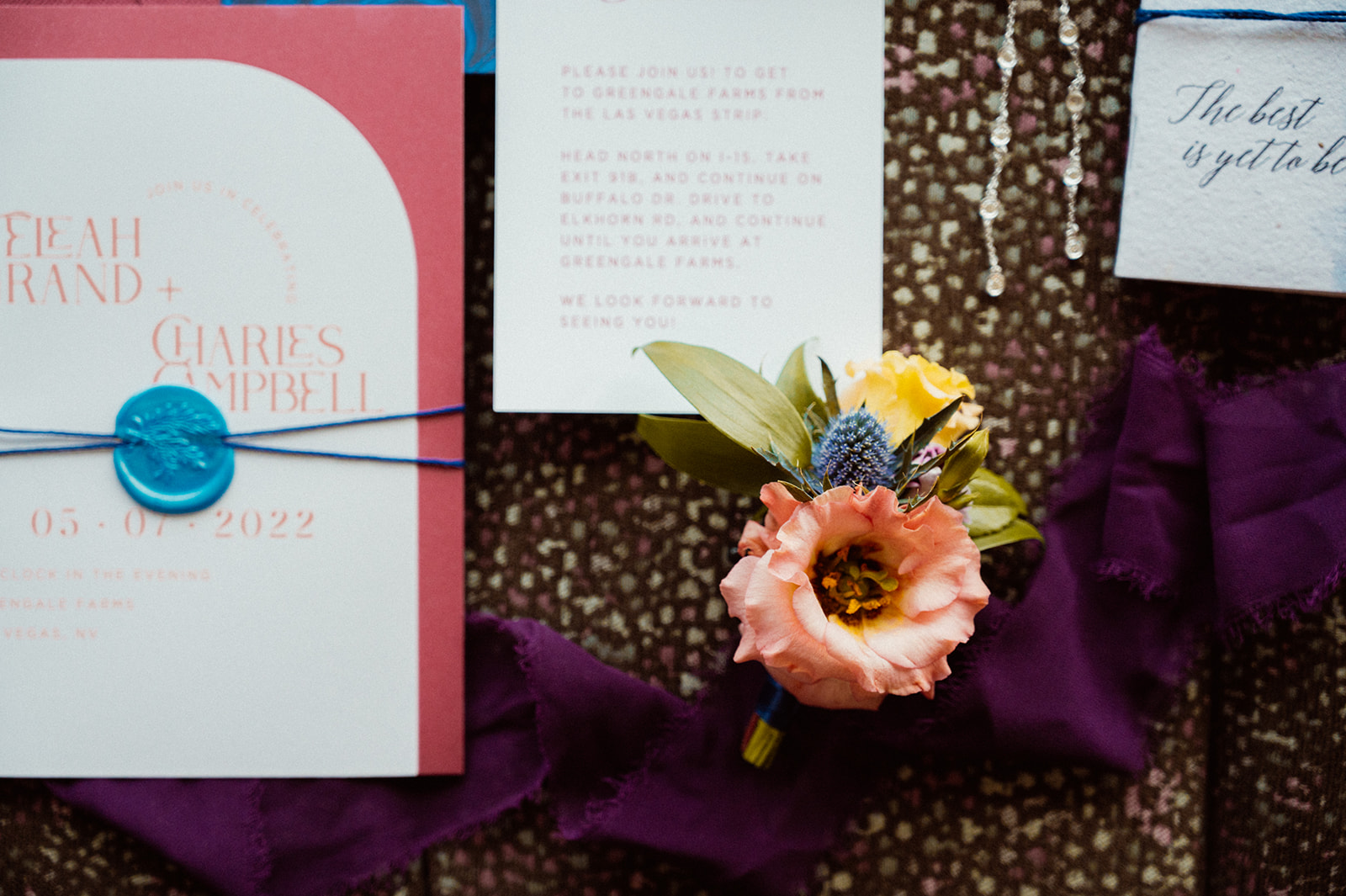Bold Jewel Toned & Iconic Wedding Invites 