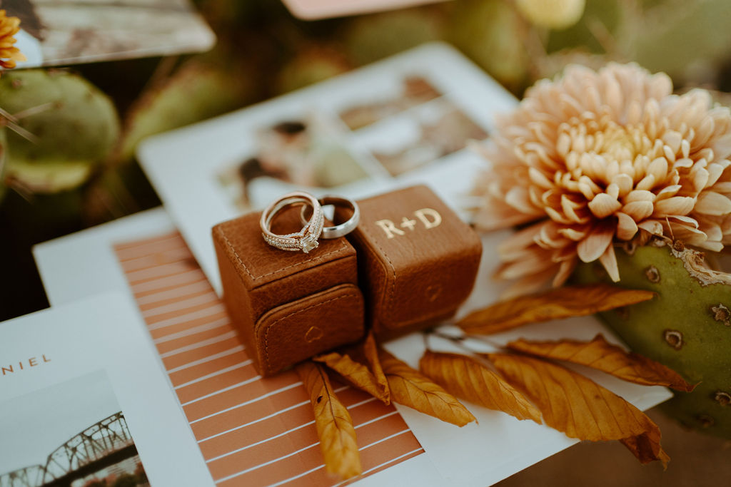 Ring box and Ring for Desert Wedding 