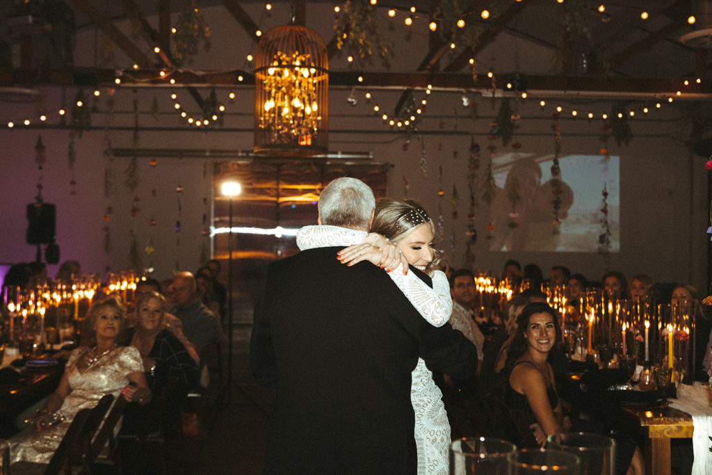 the bride dances with her father 