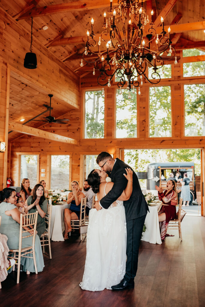 Newlyweds have a first dance