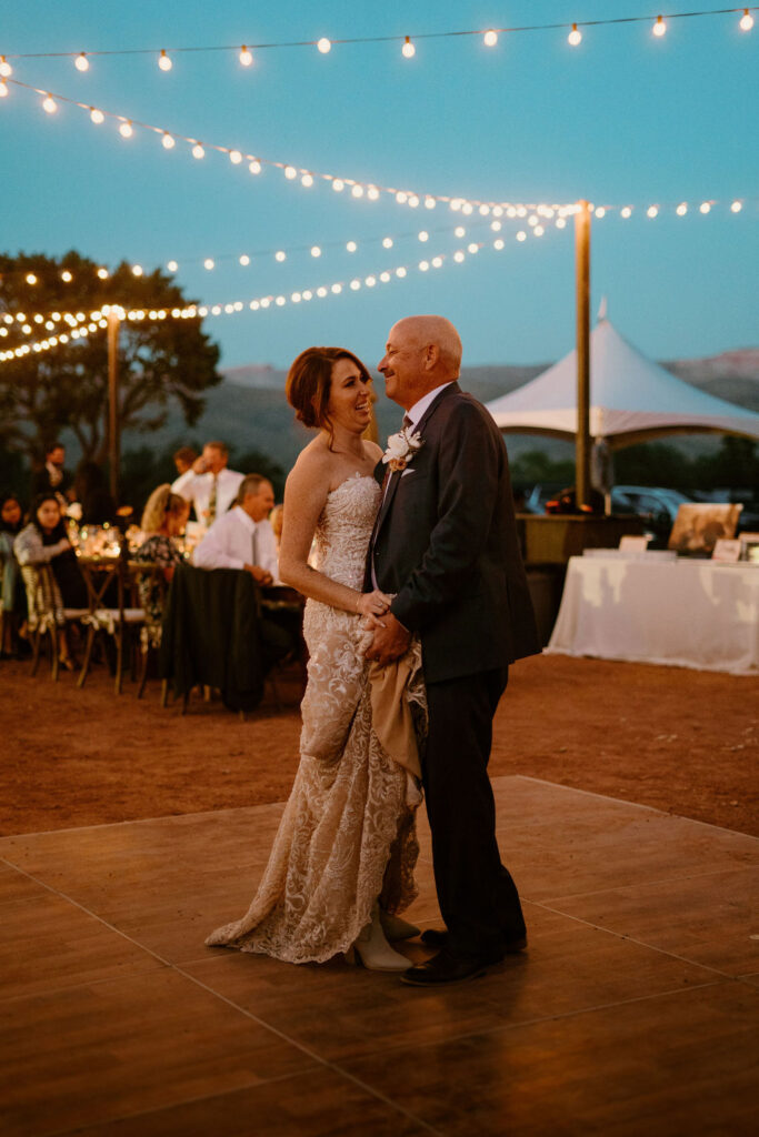 Bride sharing a dance with her father. 