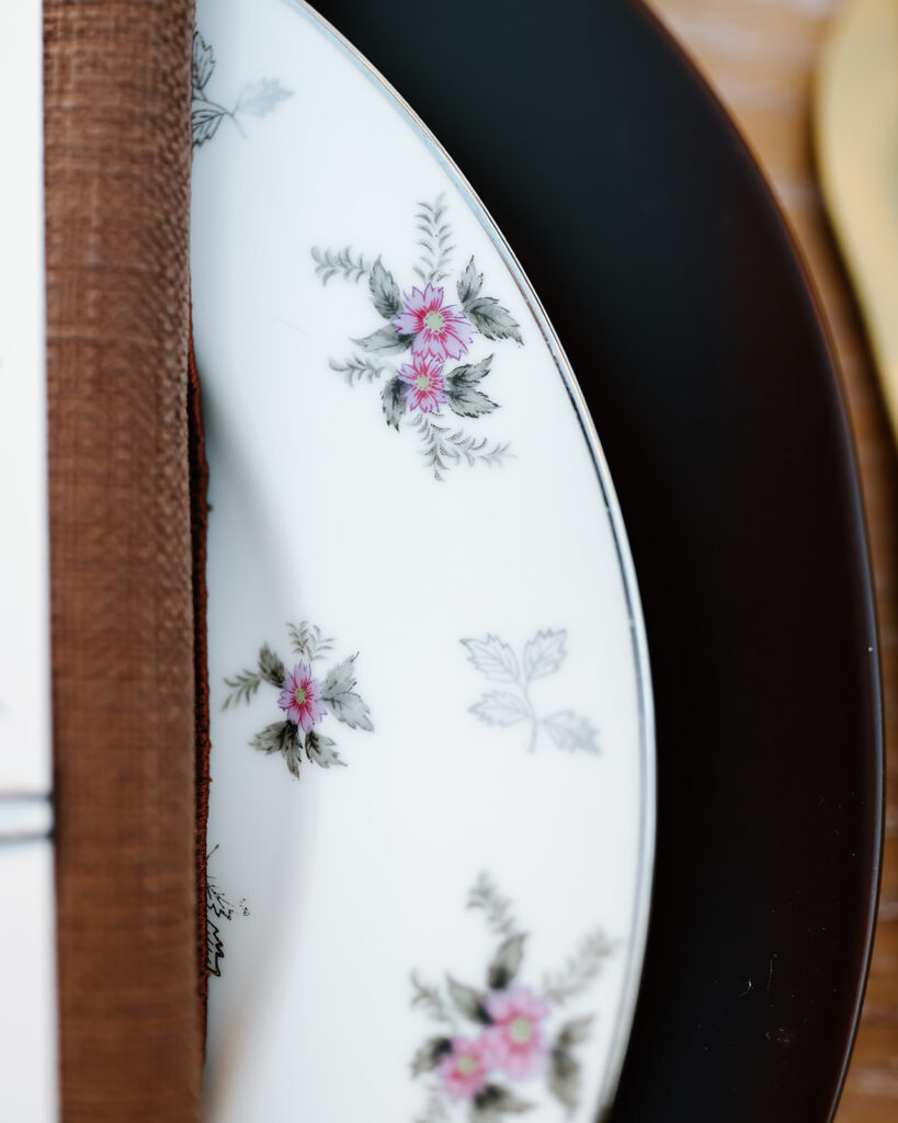 Vintage plate with floral 