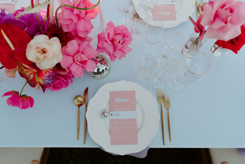Table Setting for Colorful wedding 
