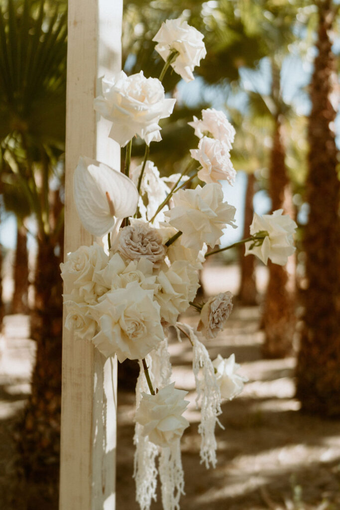 White monochromatic florals 