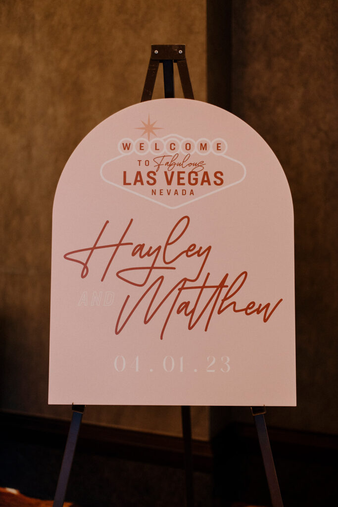 Welcome to Las Vegas Wedding Sign 