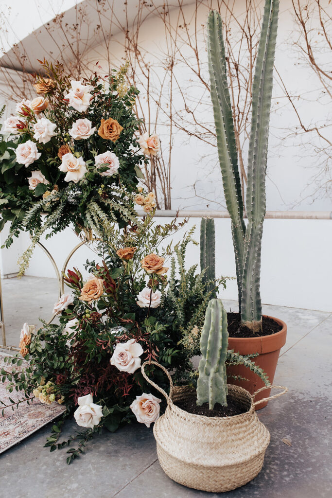 Florals and Cactus for Wedding 