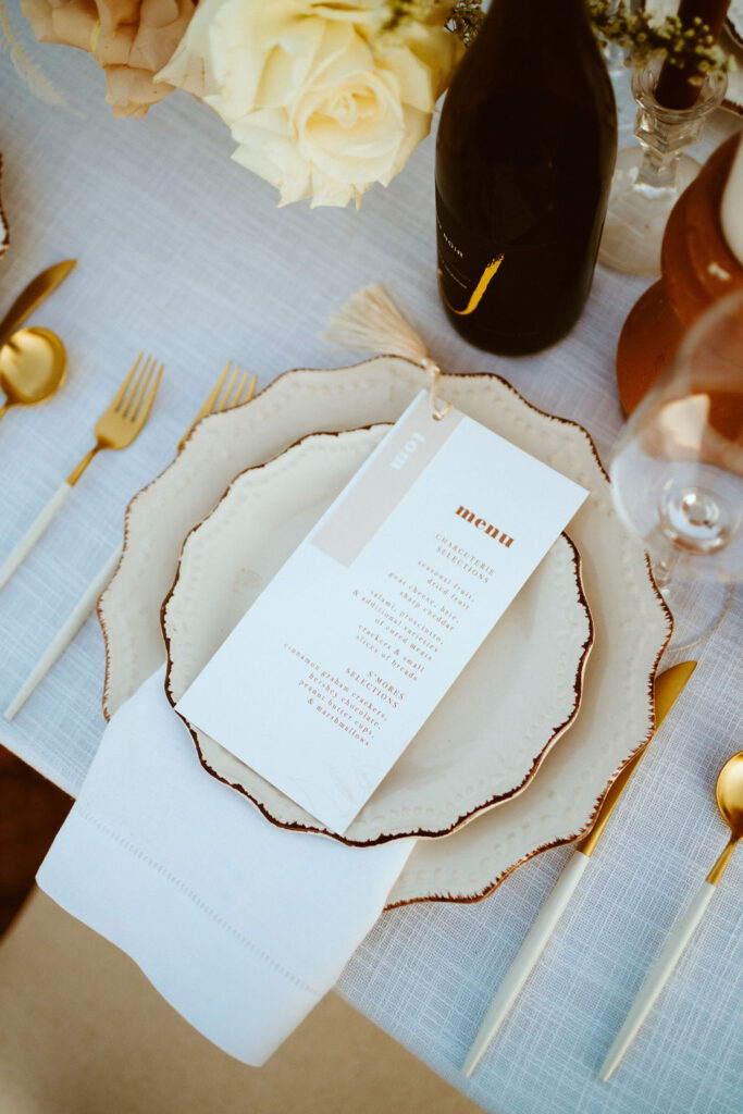 Spice Up Your 'I Do': Rust Orange Wedding Guide Gold Table Setting