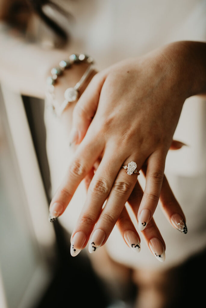 Halloween wedding nails.