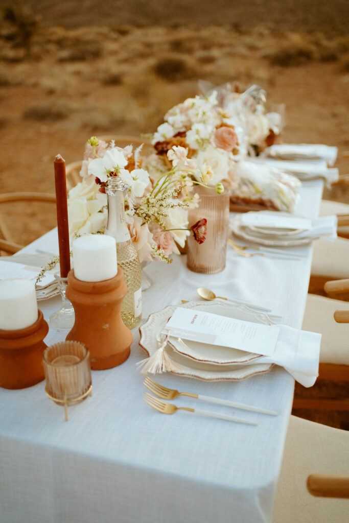 Spice Up Your 'I Do': Rust Orange Wedding Guide Neutral Tablescape Welcoming to all guests