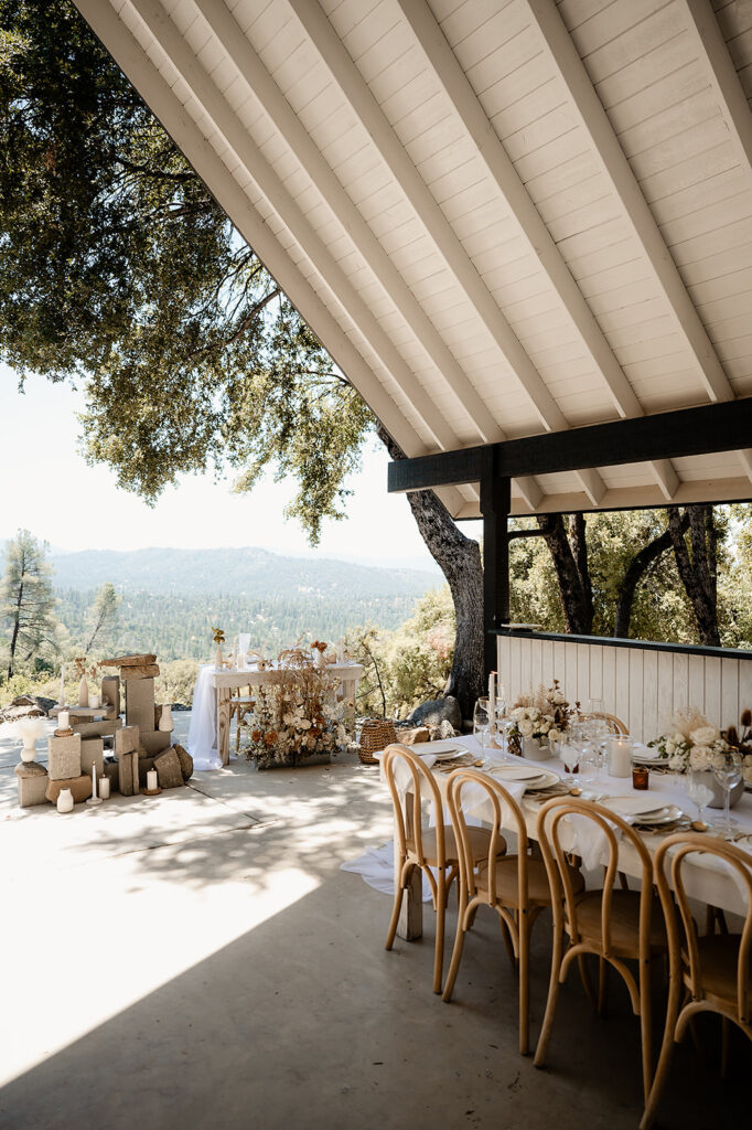 Yosemite Micro-Wedding: Why Intimate Celebrations are a Vibe. Reception set up for intimate group 