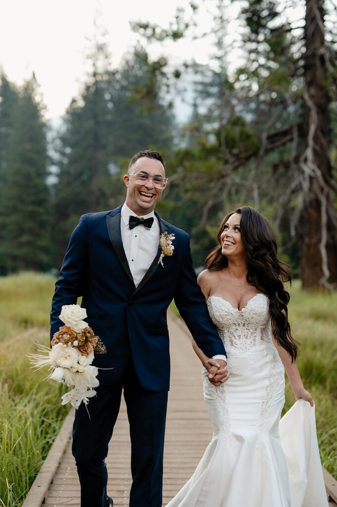 Yosemite Micro-Wedding: Why Intimate Celebrations are a Vibe. Smiling Newlyweds 