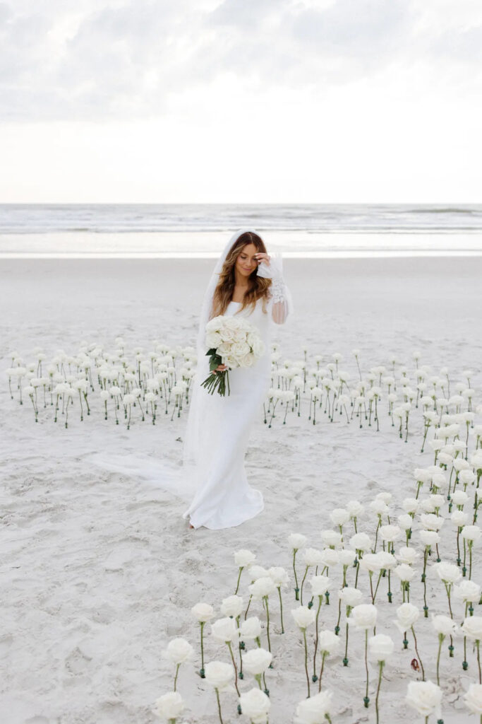 Intimate Beach Wedding a Beautiful Beach wedding flowers in the sand