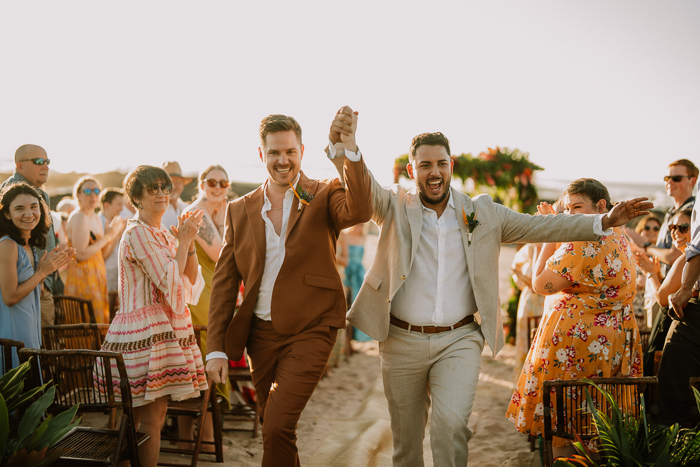 A must wear is linen at your intimate beach wedding