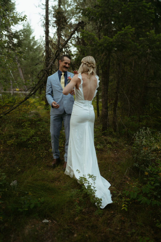 Glacier National Park Wedding, Niki Day Creative the perfect first moment