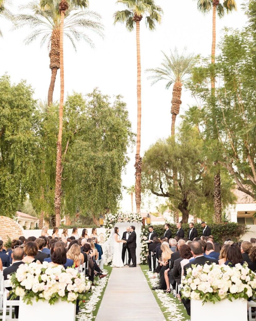 outdoor ceremony space at La Quinta Resort and Club in the Santa Rosa mountains