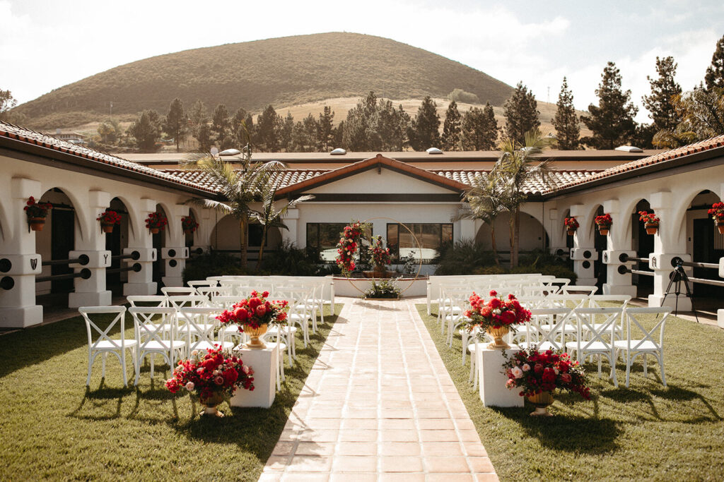 photo of ceremony space from the best california wedding venues in Lo Lomita Ranch