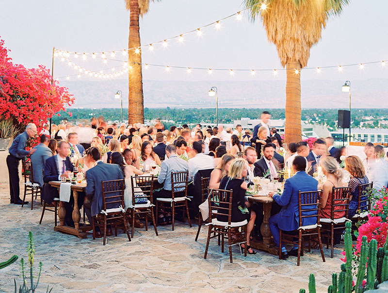 dessert wedding venue in california reception details