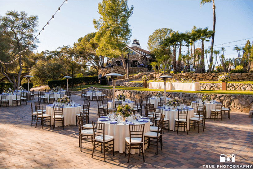 photo of reception at a california wedding venue by the beach