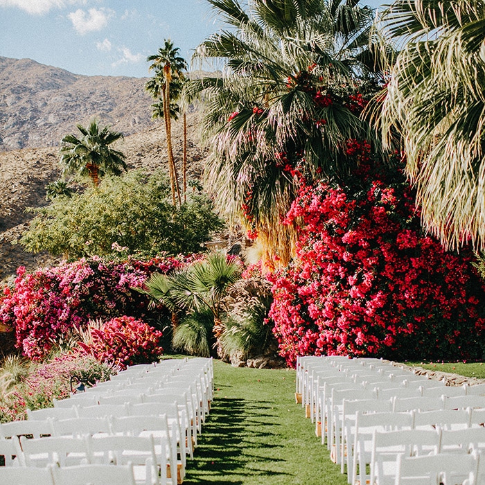 outdoor ceremony space at The O'Donnell House in Mount San Jacinto