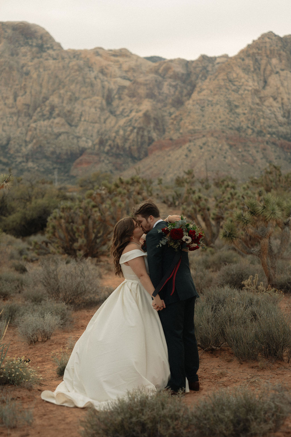 Bride and Groom exchanging private vows at Cactus Joe's Nursery 