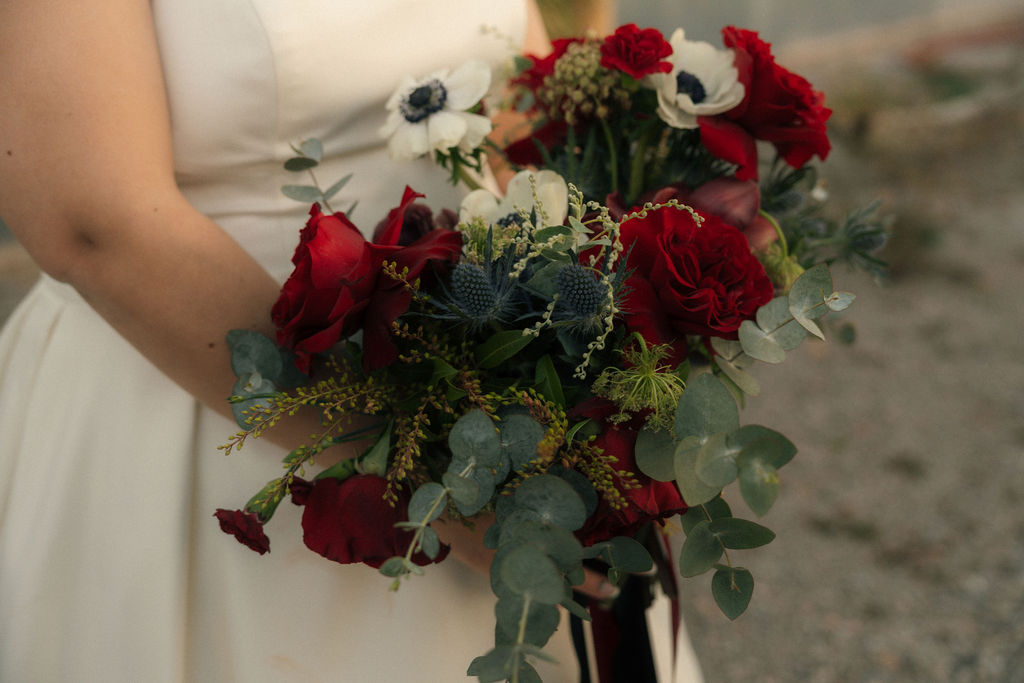 Bride's bouquet of flowers for her wedding at Cactus Joe's 