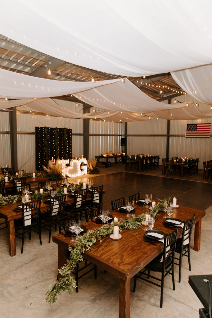 Arizona Wedding in Flagstaff Reception Space Niki Day Creative CO